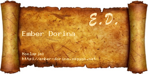 Ember Dorina névjegykártya